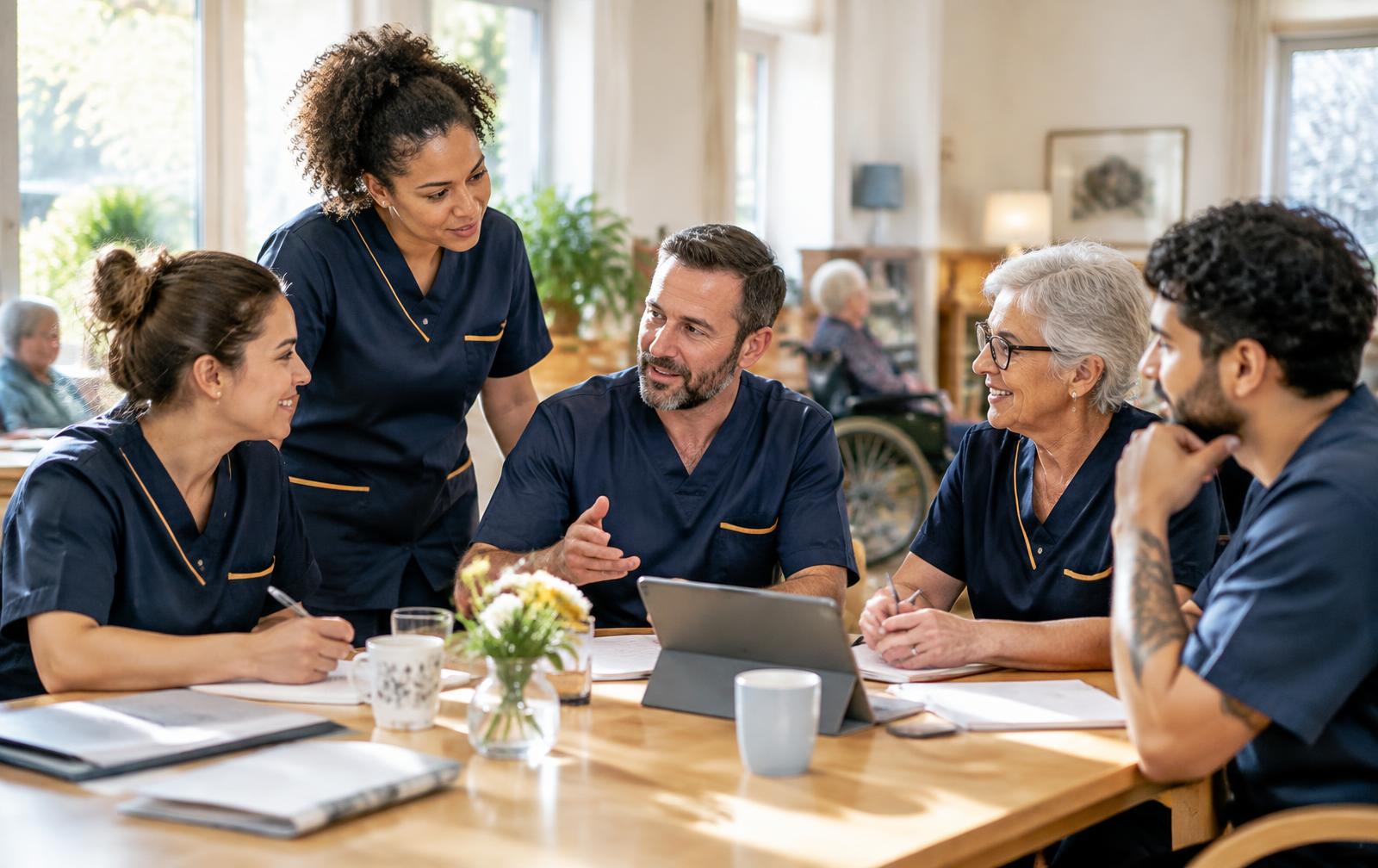 Pflegeteam im gemeinsamen Austausch